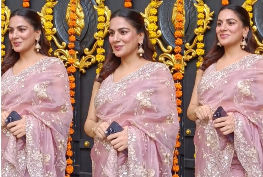 Is Shraddha Arya trying to hide baby bump in pink saree? Latest pics fuel pregnancy rumours