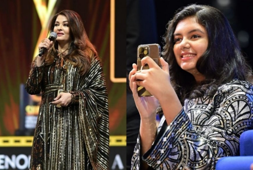 Aishwarya Rai arrives in embellished black Anarkali; Aaradhya turns cheerleader for mom at SIIMA 2024 – See viral pics