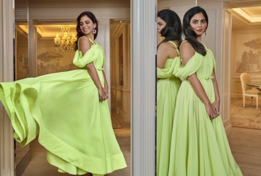 The princess vibes were spot on when Isha Ambani wore this Mughal-inspired green maxi dress at BOF 500 gala- Pics