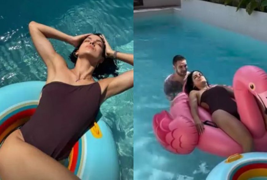 Natasa Stankovic enjoys pool time with Disha Patani’s rumoured boyfriend Aleksander Ilic, Neitzens ask ‘Hardik Bhai yeh kya ho raha hai?’- Watch viral video