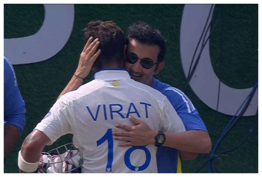 Watch: Virat Kohli shares warm hug with Rohit Sharma and Gautam Gambhir after win over Bangladesh in second Test