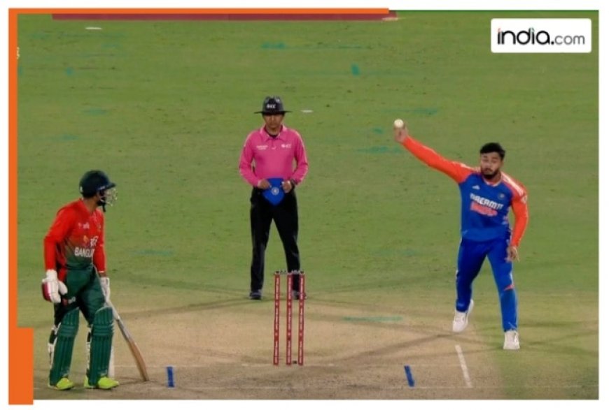 WATCH: Riyan Parag’s bizarre no-ball from outside the pitch against Bangladesh in second T20I