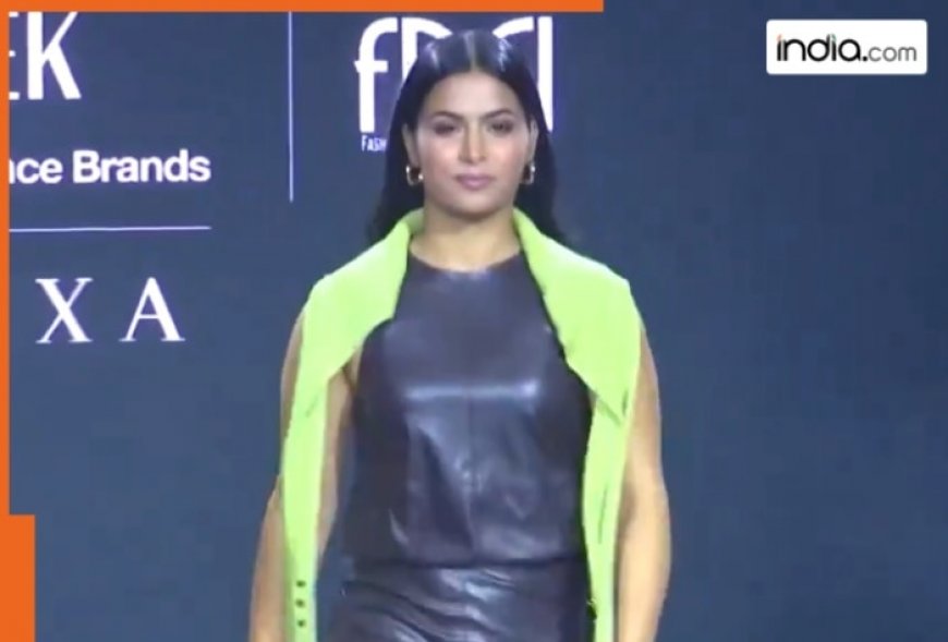 WATCH: Olympic medalist shooter Manu Bhaker does ramp walk at Lakme Fashion Week